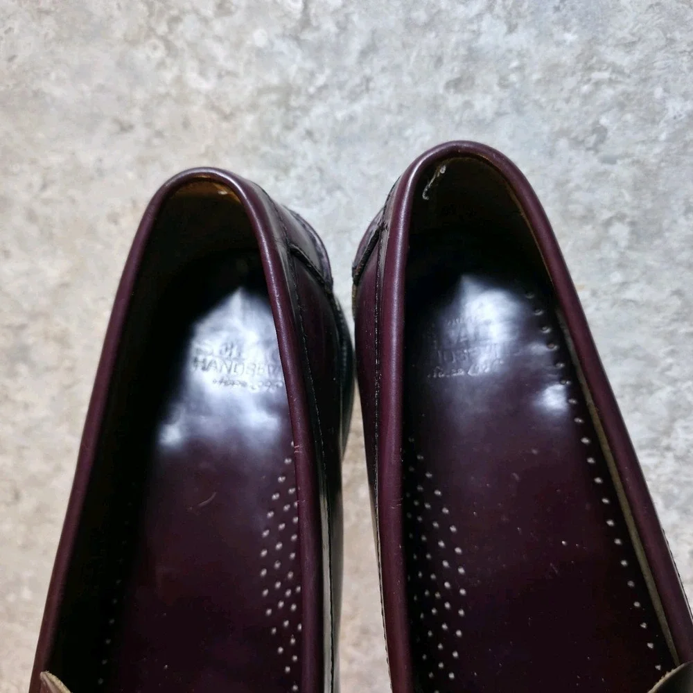 Sebago Classic Penny Loafers Burgundy Leather Handsewn Men's 12 Slip On